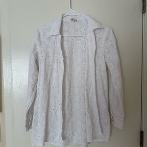 Floral button down top